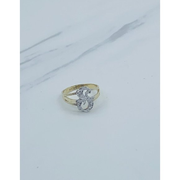❤️ Real 10k Gold Initial Women’s Ring S ❤️ size 6.5